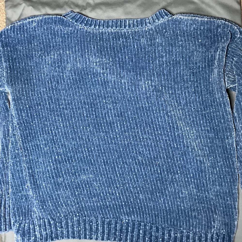 Blue Ribbed Sweater